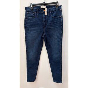 Madewell Womens 10" High-Rise Skinny Jeans W30 Dark Wash Denim Cotton Blend
